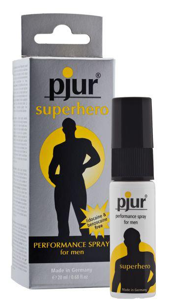 Продовження спрею спрею Pjur Superhero Spray 20 мл, поглинений у шкіру, натуральні компоненти