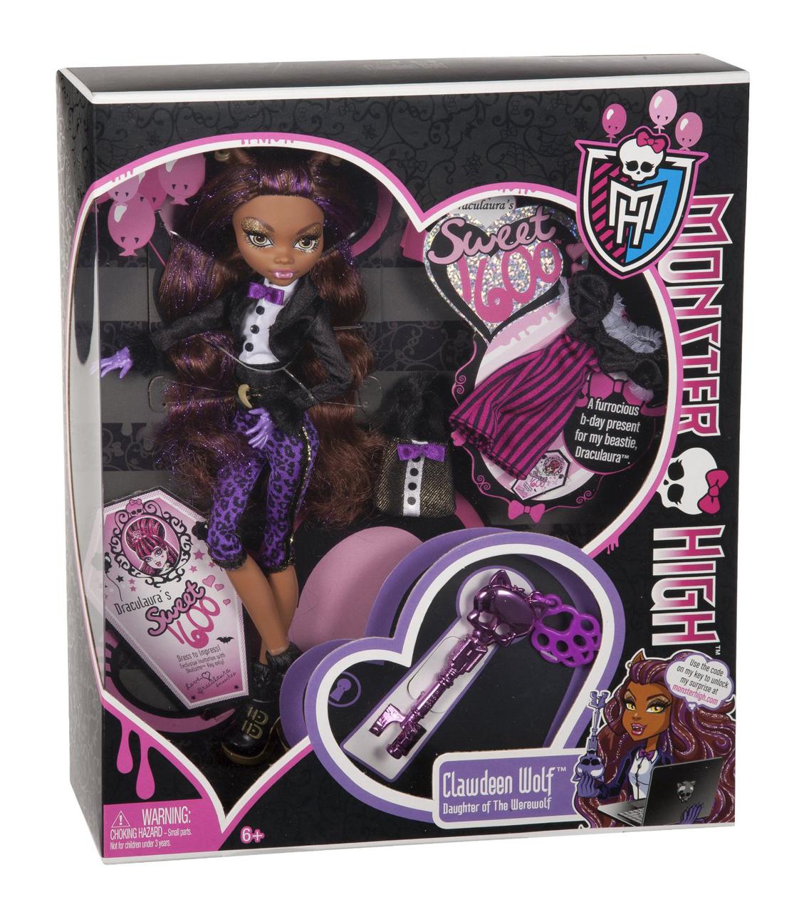 Лялька Monster High Clawdeen Wolf Клодін Вульф Солодкі Sweet 1600 Дракулаури, фото 1