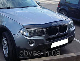 Дефлектор капоту, мухобойка BMW Х3 Е83 з 2003 р. в VIP