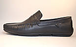 Чоловічі мокасини шкіряні чорні стильні весняна взуття ETHEREAL Classic Black by Rosso Avangard, фото 3