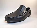 Мокасини шкіряні чорні чоловіче взуття великих розмірів ETHEREAL BS Classic Black by Rosso Avangard, фото 5