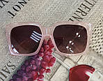 Сонцезахисні окуляри з чорними лінзами і рожевою оправою, фото 9