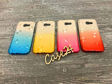 Переливний TPU чохол Sonic із сердечками для Samsung Galaxy A5 2017 Duos SM-A520 (4 кольори)