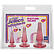 Набір анальних пробки Doc Johnson Crystal Jellies - Pink, Max. Діаметр 2 см - 3 см - 4 см, фото 3
