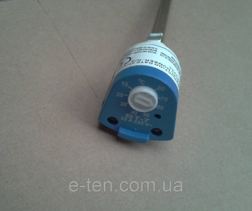 Терморегулятор механічний BT-7/20А/250V/Tmax=80 °C (для блоку ТЕНів) з фіксатором