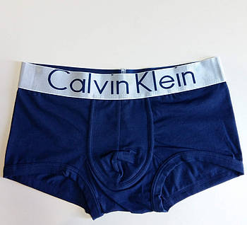 Труси чоловічі боксери бавовна Calvin Klein Steel, розмір XL (50-52), темно-сині, 03266