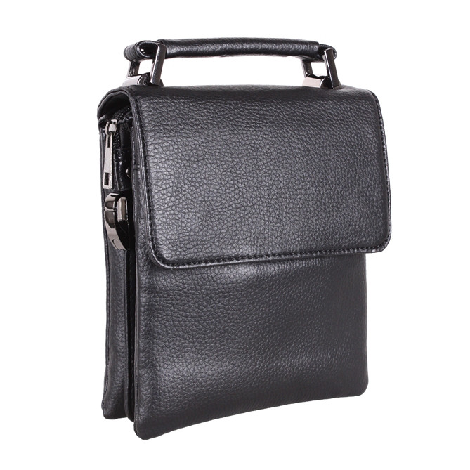 Чоловіча сумка зі штучної шкіри E302852 Чорна, фото 1