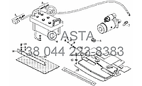 Аккумулятор и кронштейн на YTO X804