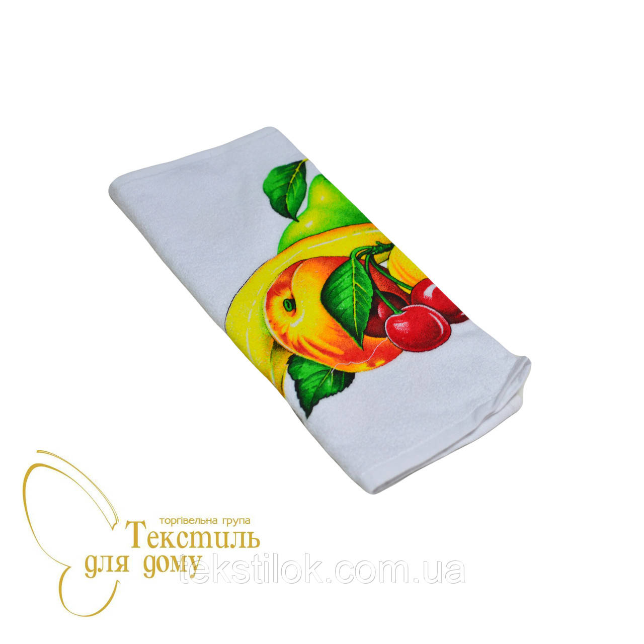 Рушник кухонний махровий 30*50 фрукти, фото 1