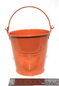 Відерце декоративне 9,5 см. ОРАНЖЕВЕ.