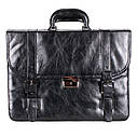 Чоловічий портфель зі штучної шкіри 303003 чорний, фото 2