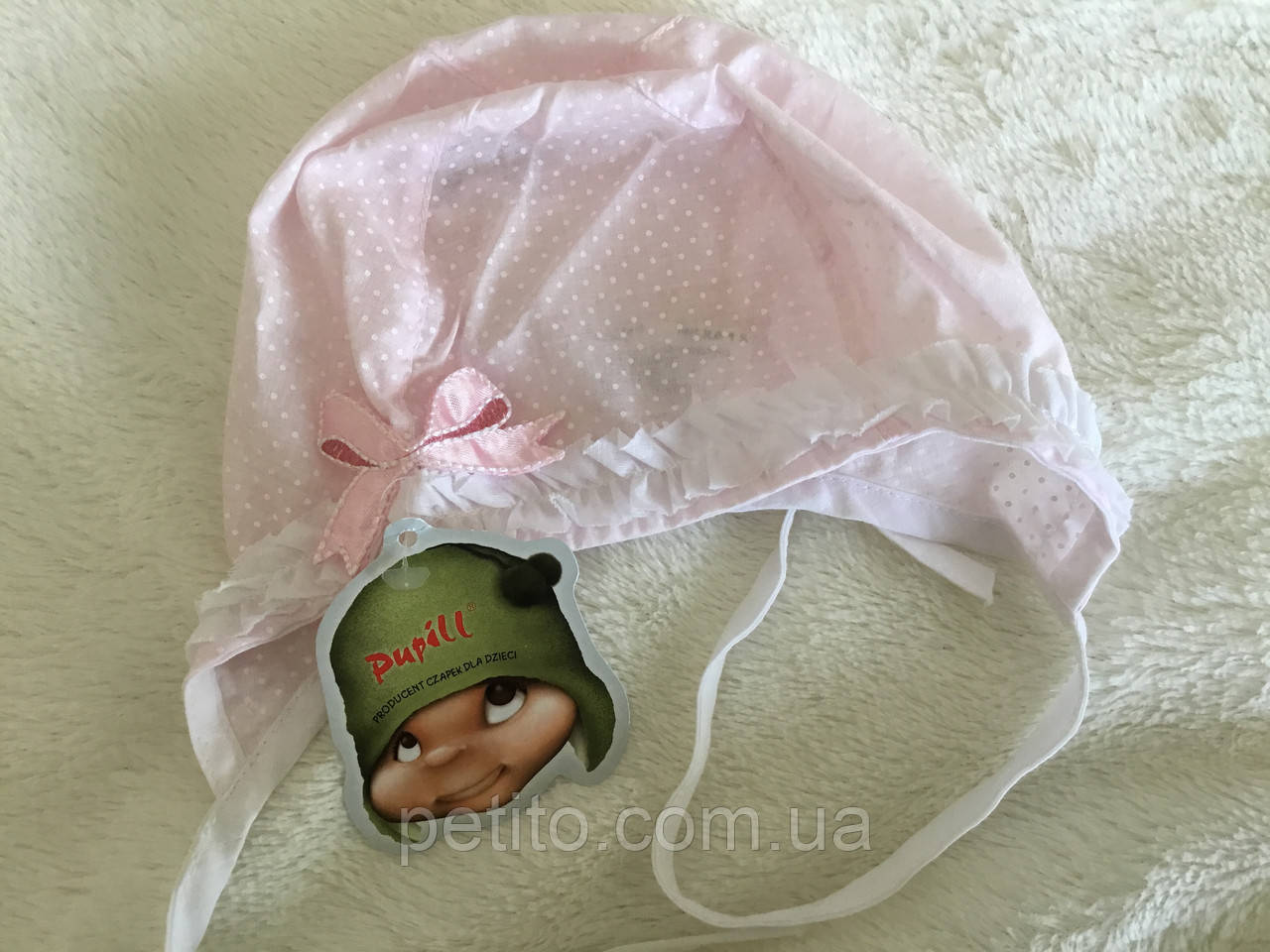 Шапочка для немовляти Pupill з бавовни, фото 1