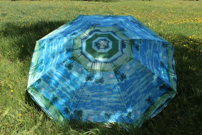 Зонт пляжный с наклоном, ткань с защитой от УФ излучения. 1,8 метра диаметр купол. - фото 2 - id-p332448956