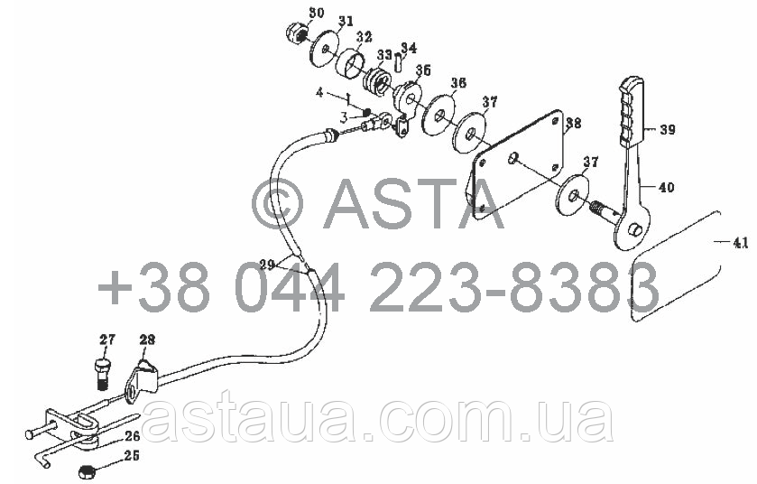 Механизм управления дросселем на YTO-X854 - фото 2 - id-p57365053