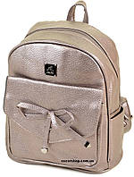 Жіноча сумка з бантом. Розмір 28*25*13. Міський шкіряний рюкзак Alex Rai. Дитячий портфель. РС12-1