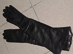 Перчатки  натуральна шкіра довжина 45 см на шерсті розмір 6.5 колір чорний