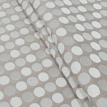 Декоративна тканина для штор, горохи світло-бежевий