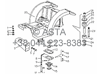 Пол, брызговик, задняя стенка (опция) на YTO X854