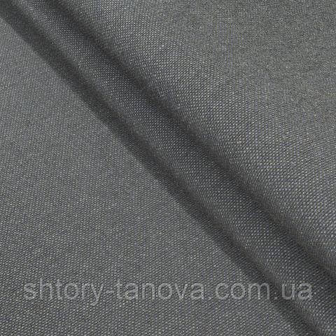 Декоративна тканина, льон, однотонна мокрий асфальт, фото 1