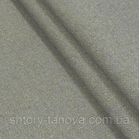 Декоративна тканина, льон, однотонна сизий, фото 1
