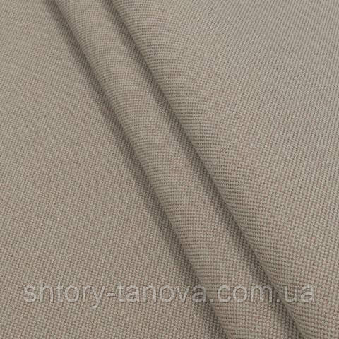 Декоративна тканина, льон, однотонна сіро-теракотовий, фото 1