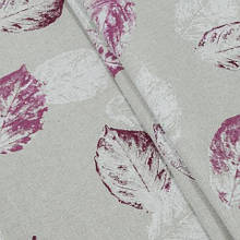 Декоративна тканина для штор, листя рожевий