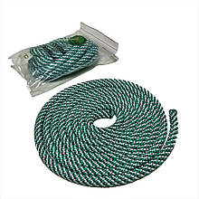 Скакалка для художньої гімнастики 3м, товщина 11 мм, вага 173гр, "El Leon De Oro", Іспанія, Зелений/Білий