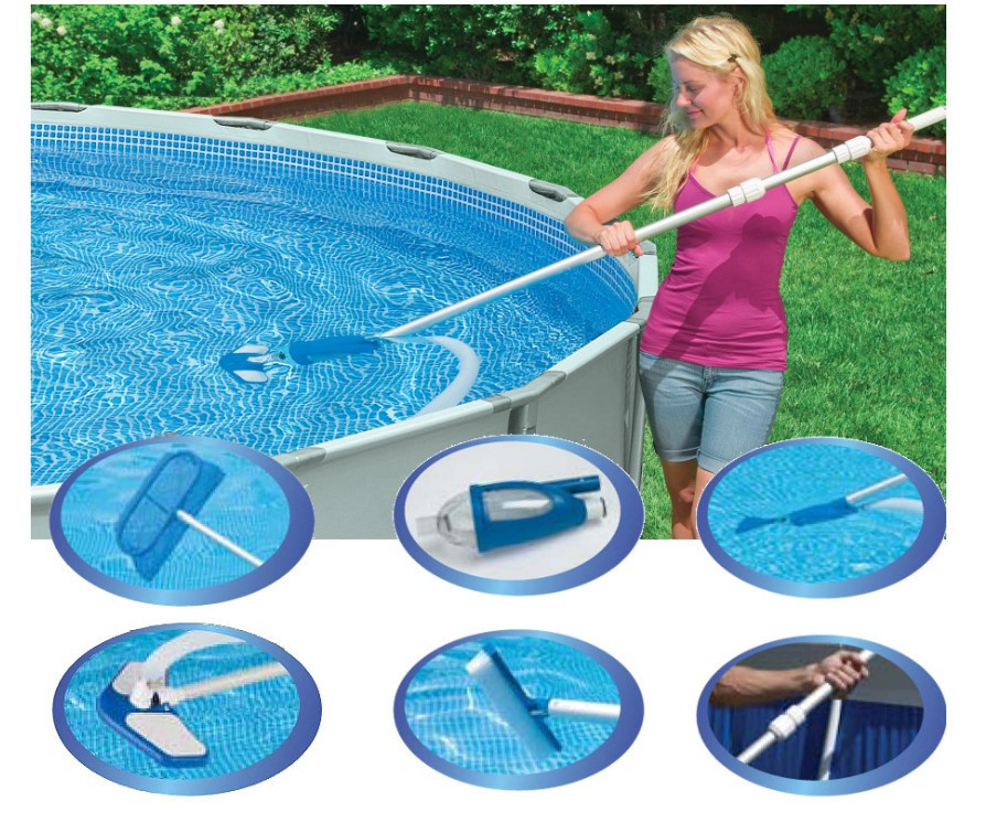 28003 (Артикул 2013 року — 58959) Комплект для чищення басейну Deluxe до 6 м (вакуумний пилосос), фото 1