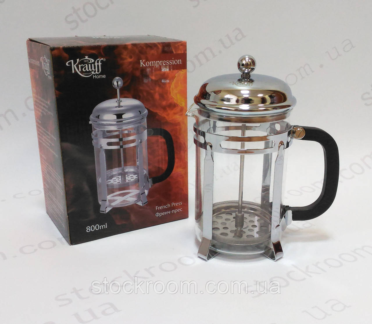 Френч-прес Krauff 26-177-010 скляний об'єм 800 мл