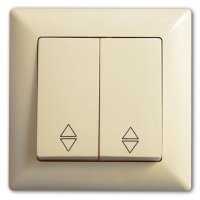 GUNSAN VISAGE Перемикач прохідний 2-клавішний крем