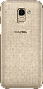 Чехол Samsung Wallet Cover Galaxy J6 J600 gold (EF-WJ600CFEGRU) EAN/UPC: 8801643311612