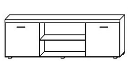 Тумба під телевізор у вітальню з ДСП/МДФ SAMBA Сama Meble