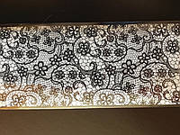 Белая фольга в баночке для литья и дизайна ногтей с сеточкой, кружевом и рисунками №6, 100 см.