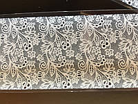 Белая фольга в баночке для литья и дизайна ногтей с сеточкой, кружевом и рисунками №7, 100 см.