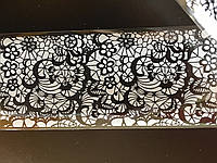 Белая фольга в баночке для литья и дизайна ногтей с сеточкой, кружевом и рисунками №12, 100 см.