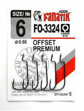 Гачок Fanatik FO-3324 №6 офсетний (5шт)