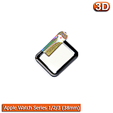 Захисне скло Full Glue Apple Watch 38mm (Black) - Повна 3D поклейка, фото 4