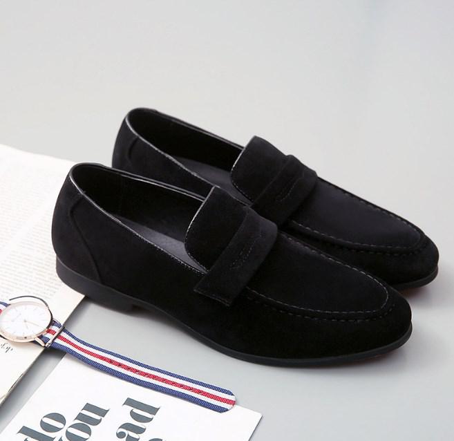 Мокасини, лофери замшеві чоловічі чорні, фото 1