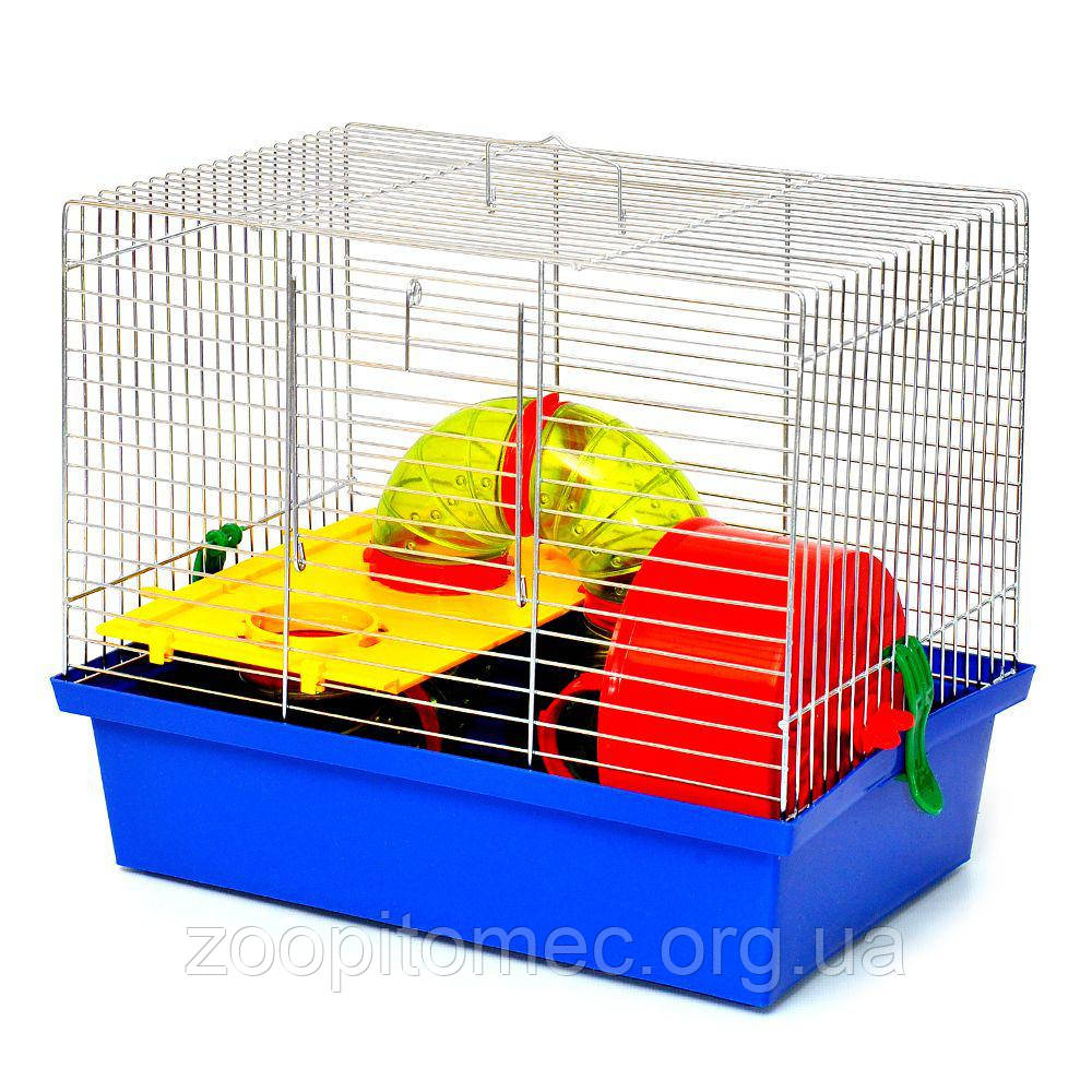 Клітка для хом'як яка МІККІ МІККІ ЛЮКС УКРАЇНА цинк, 33,5*23*28,8 см, фото 1