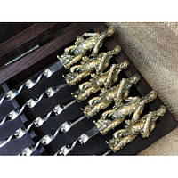 Шампура ексклюзивні "Козак" у кейсі з натурального дерева