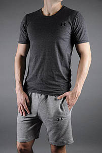 Чоловічий комплект футболка + шорти Under Armour сірого кольору "" В стилі Under Armour ""