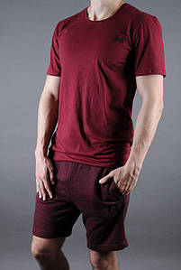 Чоловічий комплект футболка + шорти Under Armour червоного кольору "" В стилі Under Armour ""