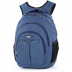 Рюкзак шкільний ортопедичний синій на два відділи для хлопчика підлітка модний Dolly 375