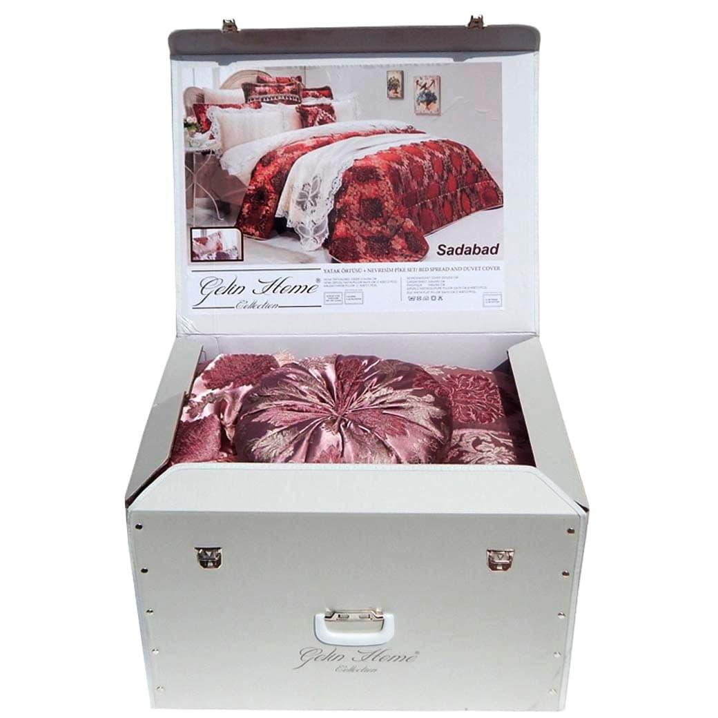 Постільна білизна з покривалом SADABAD євро темно-рожевий