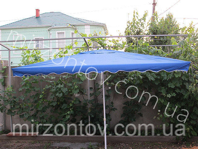 Зонт торговый 3х3 м с клапаном с серебряным напылением прямоугольный синий,красный,зеленый - фото 1 - id-p98824065