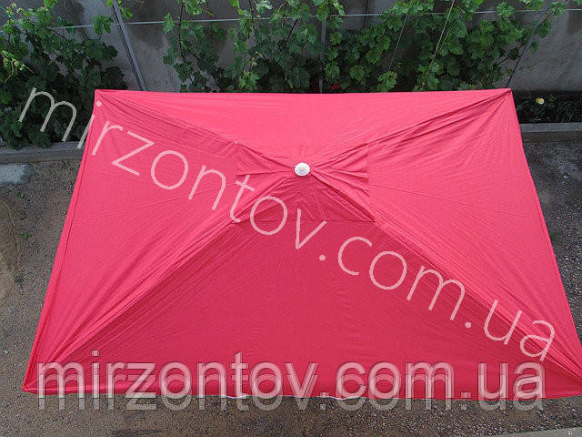Зонт торговый 3х3 м с клапаном с серебряным напылением прямоугольный синий,красный,зеленый - фото 4 - id-p98824065