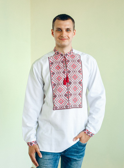 Вишиванка чоловіча Володар. Червоний візерунок, фото 1