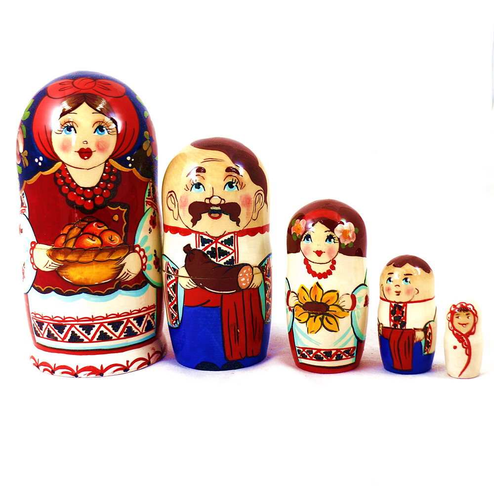 Матрьошка 5-х дівчинка українка 14 см Гранд Презент М-20