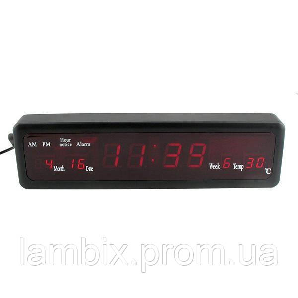 Настільний електронний годинник CAIXING CX-808 (червоний/зелений)