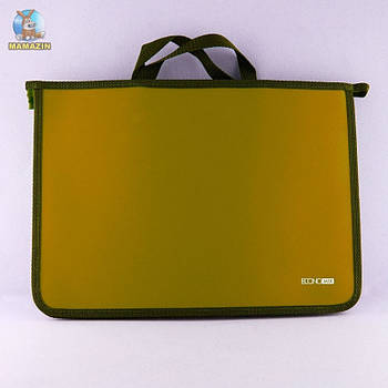 Портфель Economix пластиковий А4 на блискавці, жовтий 78948 G-Rich